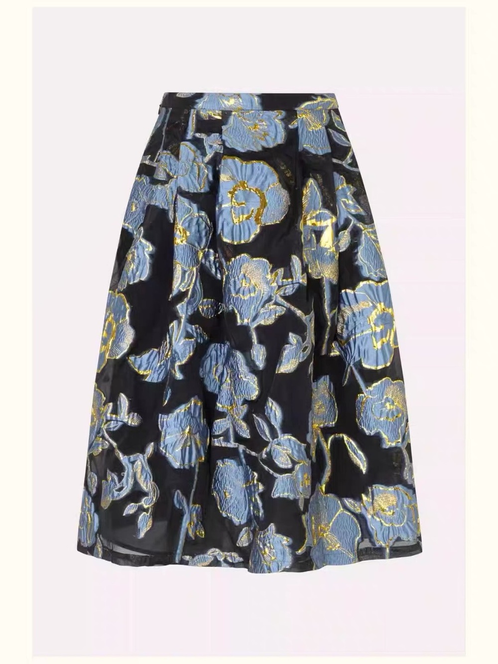 Tove Floral Organza Midi Skirt